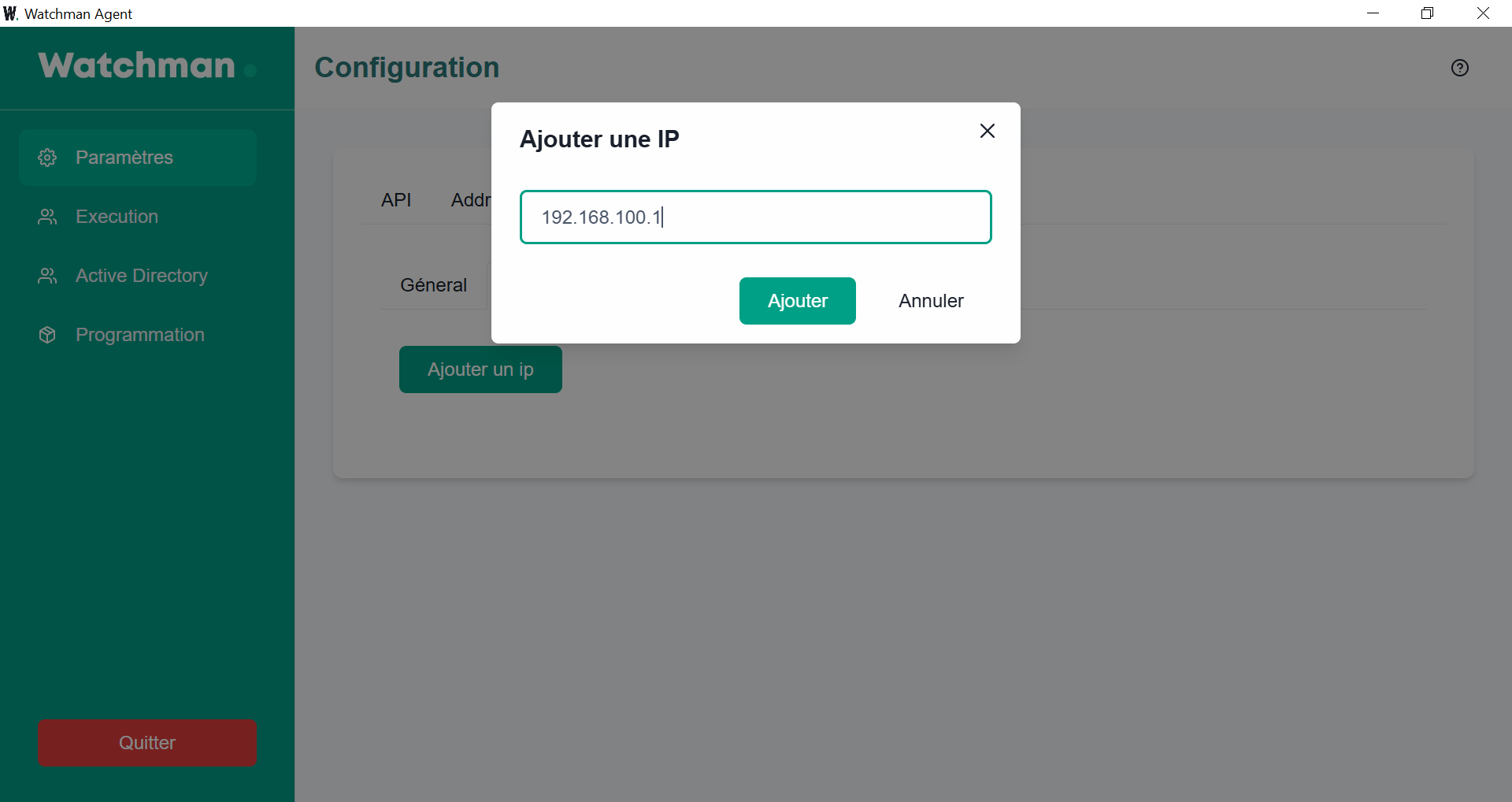 Specific protocols configuration for an IP