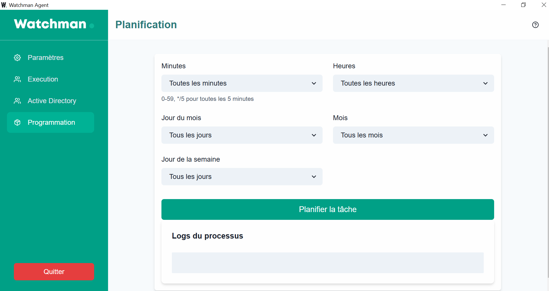 Cron task configuration in Watchman Agent